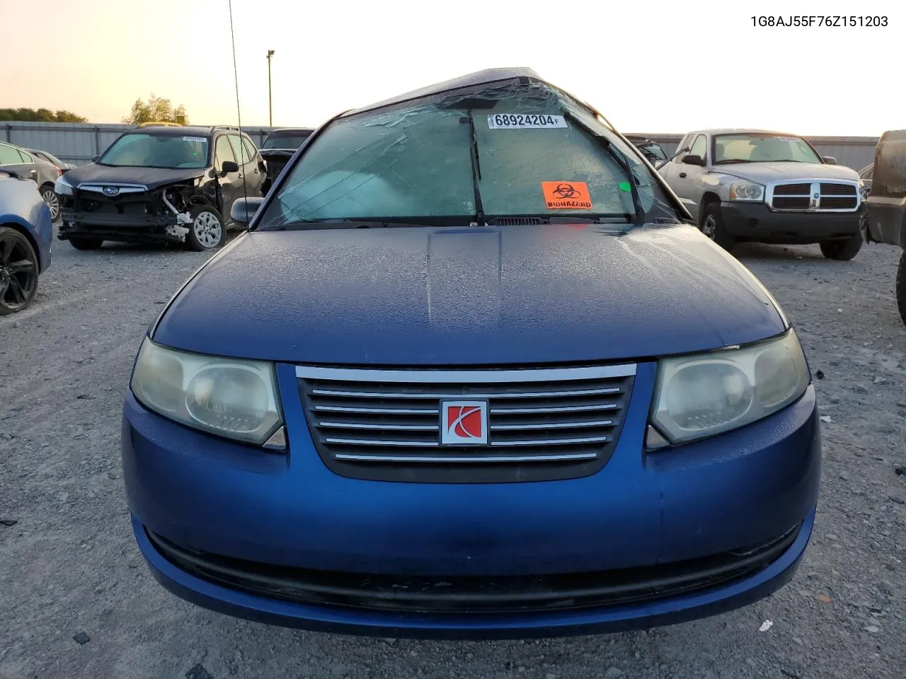 2006 Saturn Ion Level 2 VIN: 1G8AJ55F76Z151203 Lot: 68924204