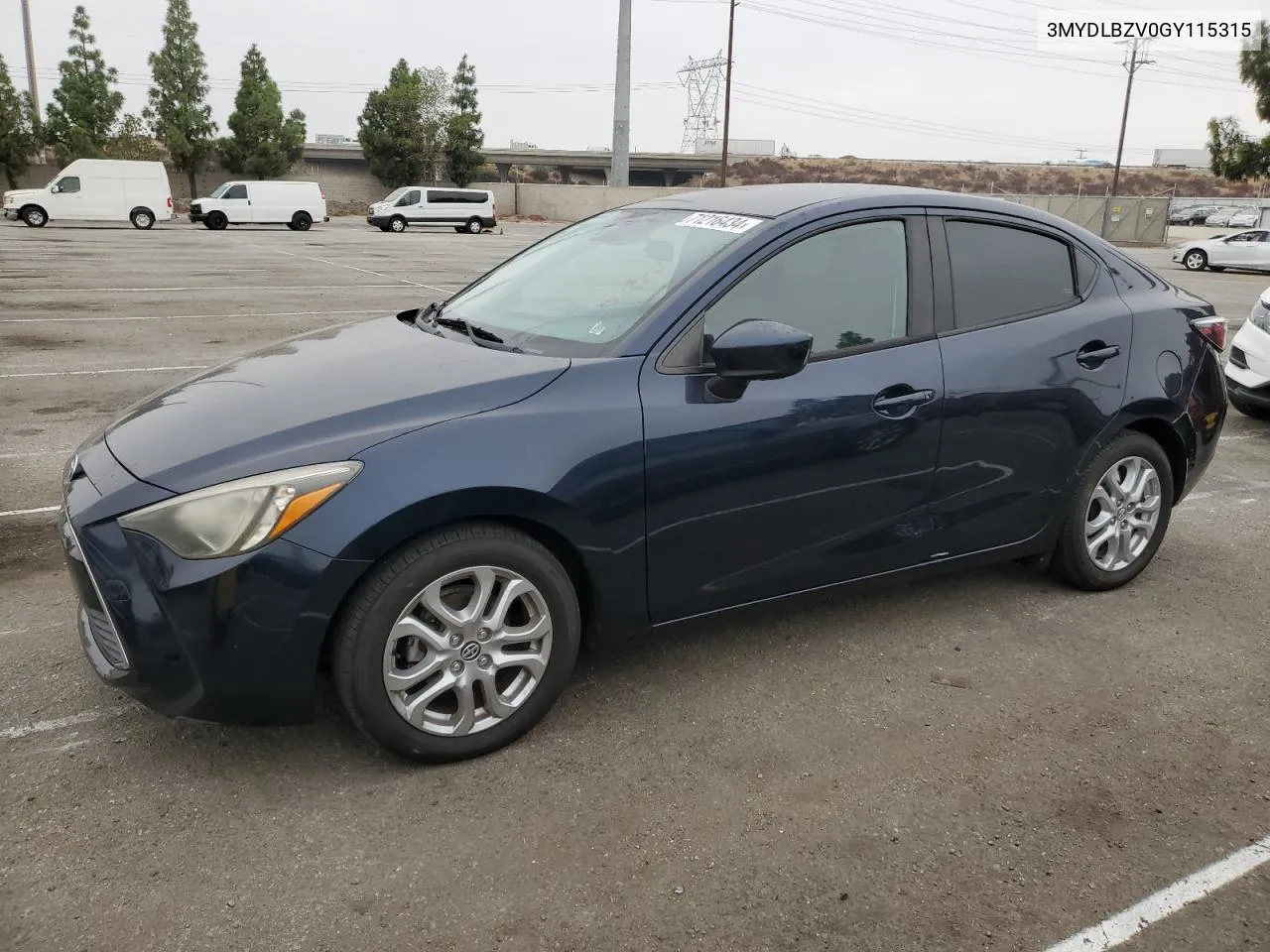 2016 Toyota Scion Ia VIN: 3MYDLBZV0GY115315 Lot: 71216434