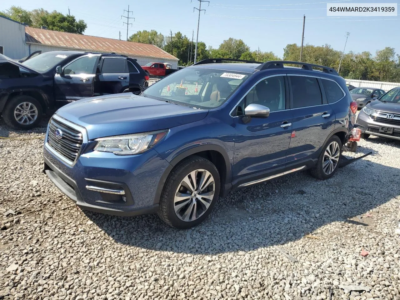 2019 Subaru Ascent Touring VIN: 4S4WMARD2K3419359 Lot: 70304944