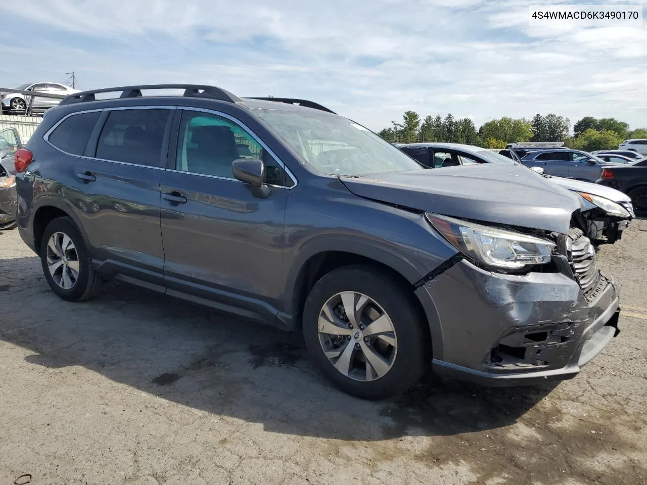 2019 Subaru Ascent Premium VIN: 4S4WMACD6K3490170 Lot: 70382754