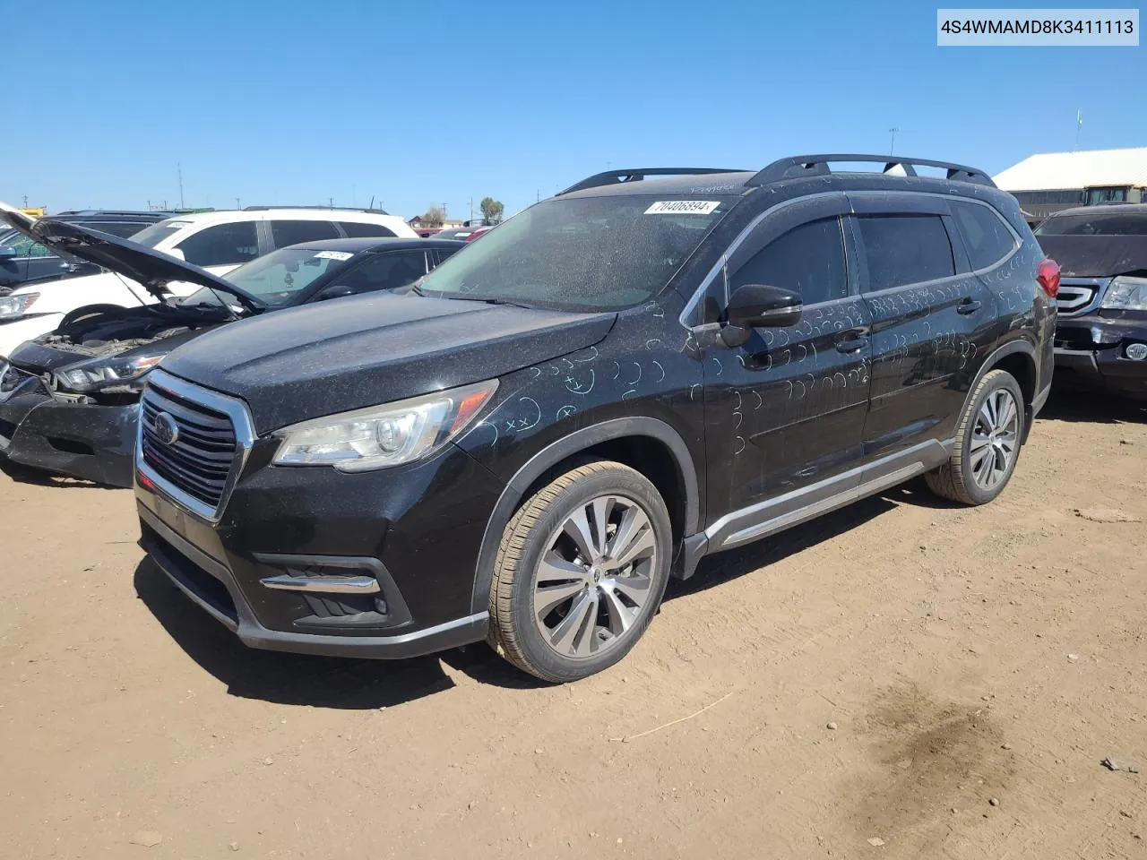 2019 Subaru Ascent Limited VIN: 4S4WMAMD8K3411113 Lot: 70406894