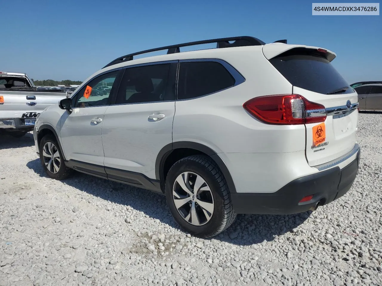 2019 Subaru Ascent Premium VIN: 4S4WMACDXK3476286 Lot: 72016414