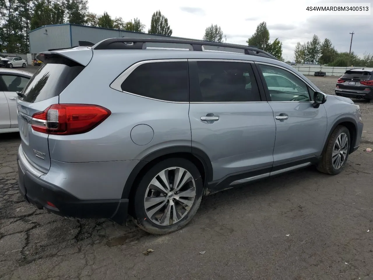 2021 Subaru Ascent Touring VIN: 4S4WMARD8M3400513 Lot: 67156574