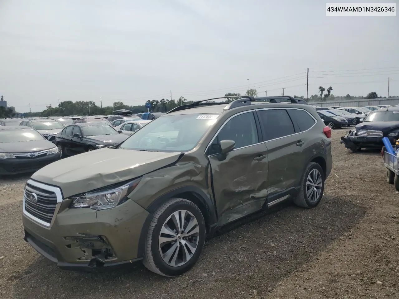 2022 Subaru Ascent Limited VIN: 4S4WMAMD1N3426346 Lot: 71176044