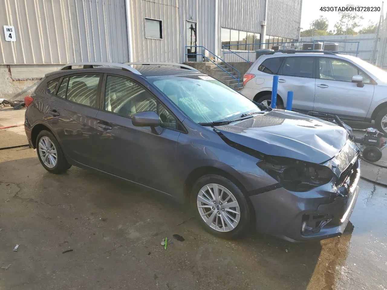 2017 Subaru Impreza Premium Plus VIN: 4S3GTAD60H3728230 Lot: 71984264