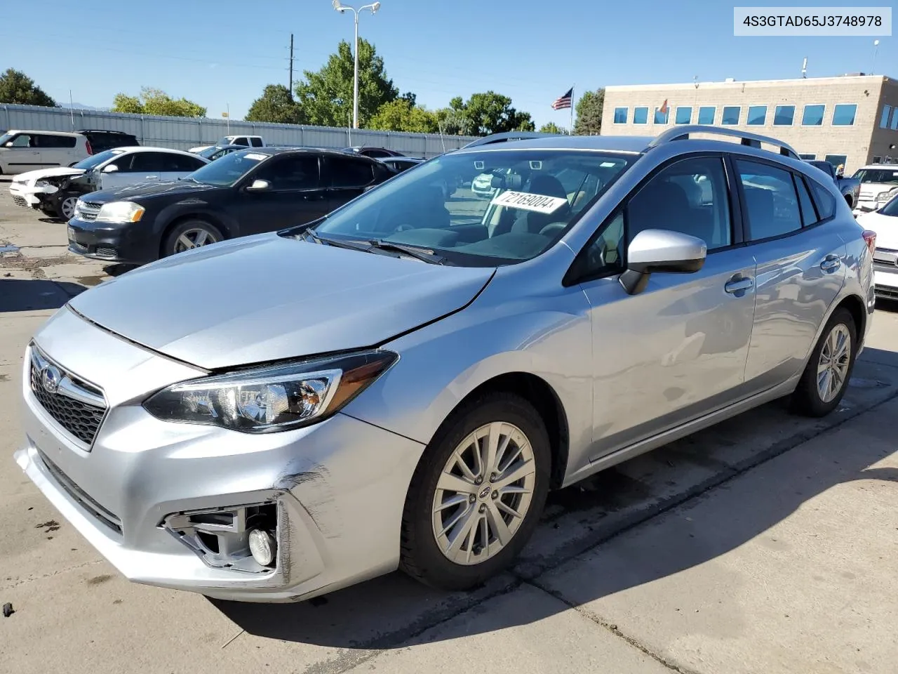 2018 Subaru Impreza Premium Plus VIN: 4S3GTAD65J3748978 Lot: 72169004