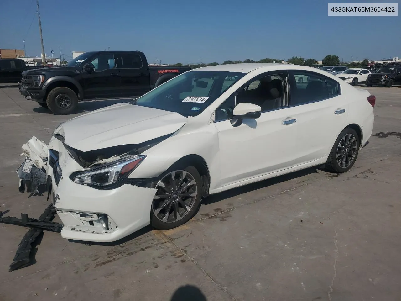 2021 Subaru Impreza Limited VIN: 4S3GKAT65M3604422 Lot: 71477014