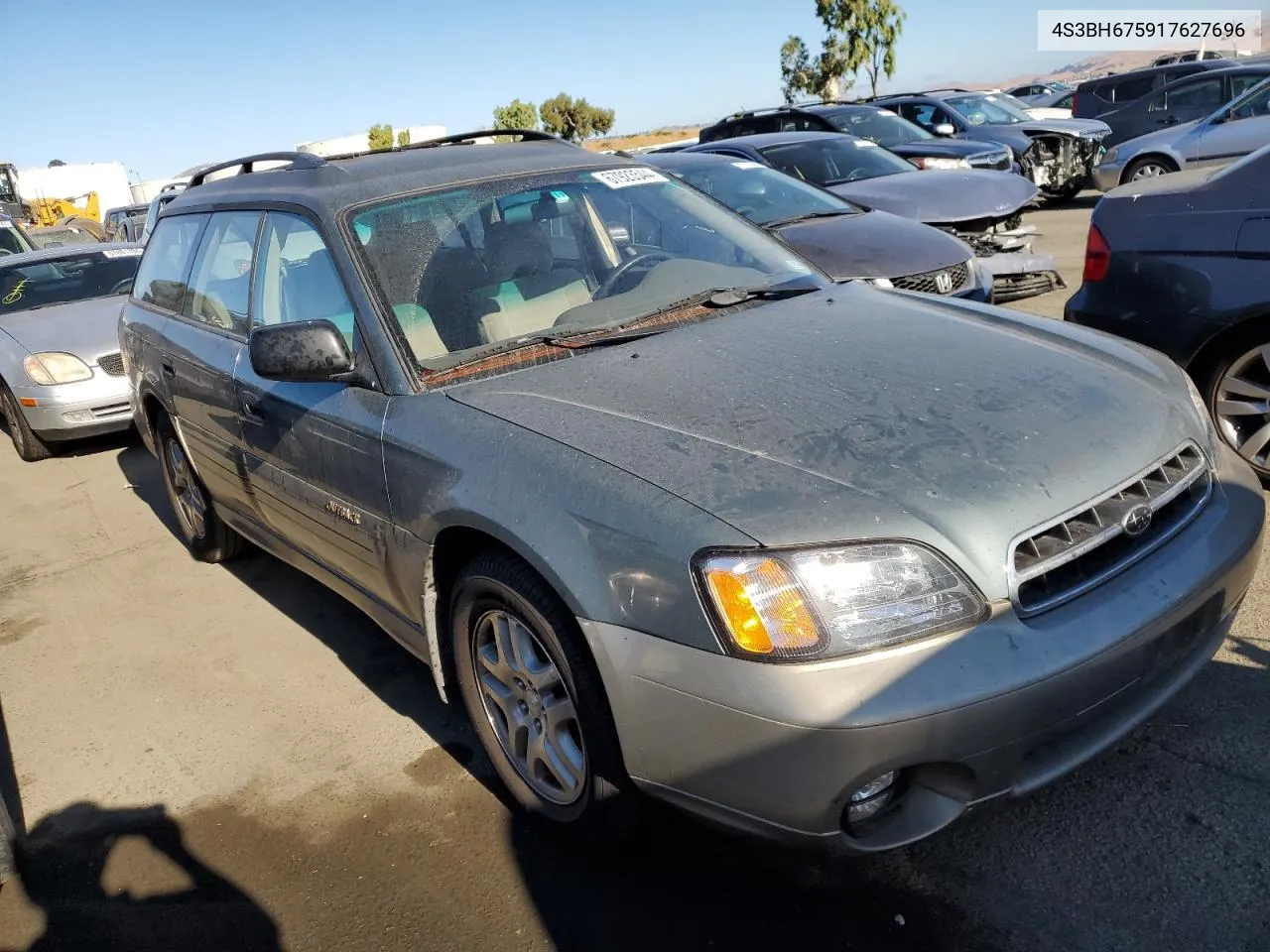 2001 Subaru Legacy Outback Awp VIN: 4S3BH675917627696 Lot: 67923544