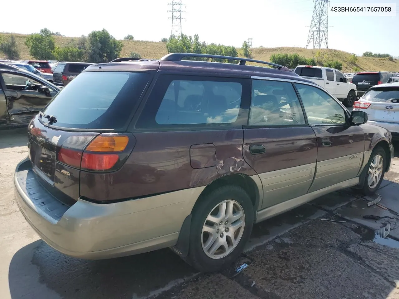 2001 Subaru Legacy Outback VIN: 4S3BH665417657058 Lot: 70499434