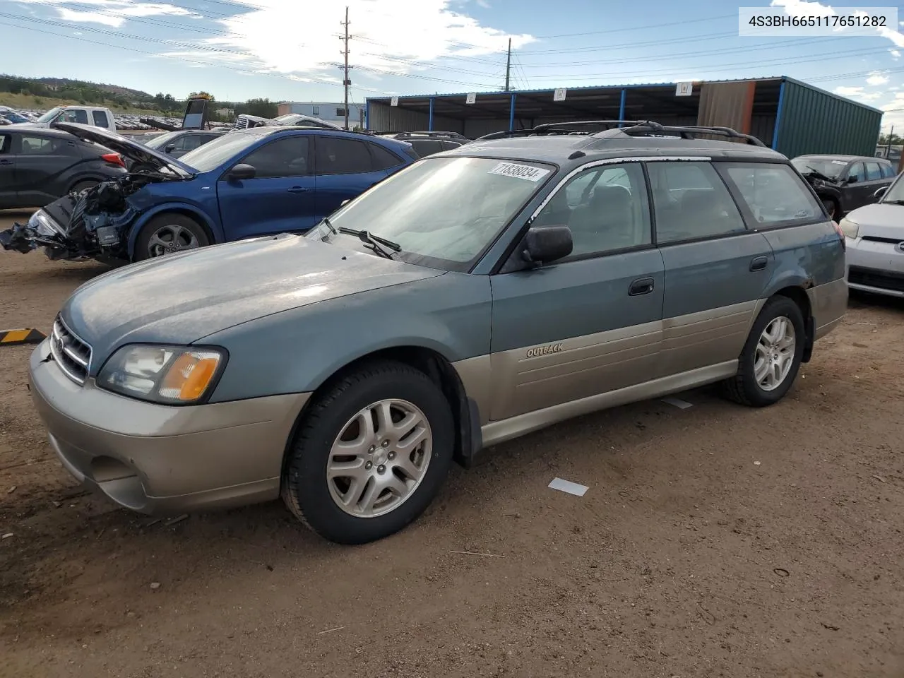 4S3BH665117651282 2001 Subaru Legacy Outback