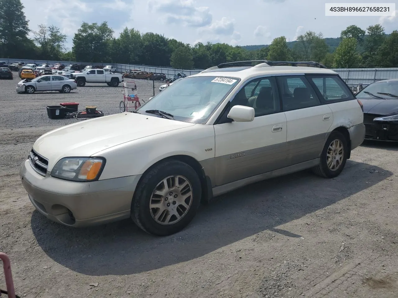 2002 Subaru Legacy Outback H6 3.0 Vdc VIN: 4S3BH896627658231 Lot: 57284194