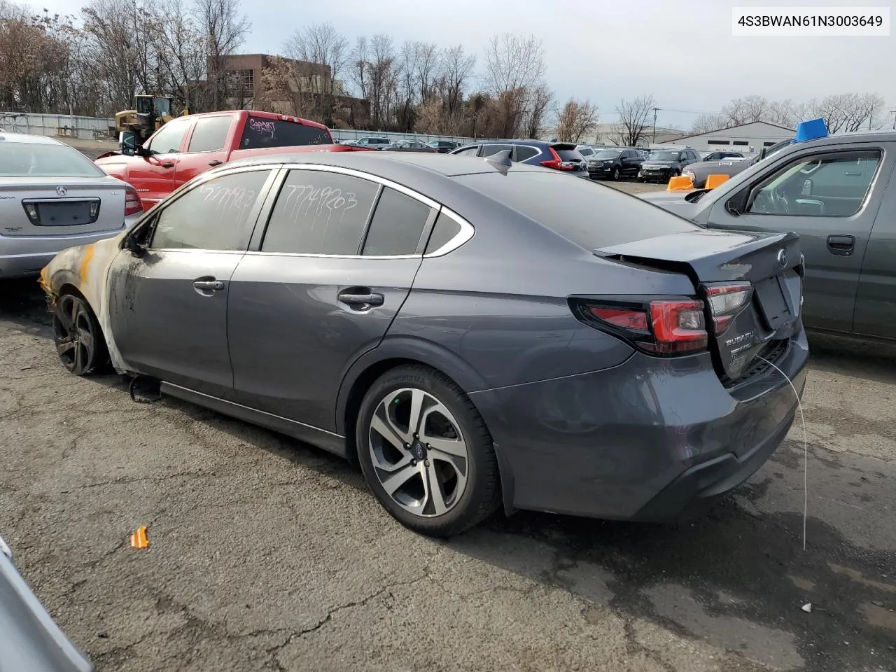 2022 Subaru Legacy Limited VIN: 4S3BWAN61N3003649 Lot: 77749203