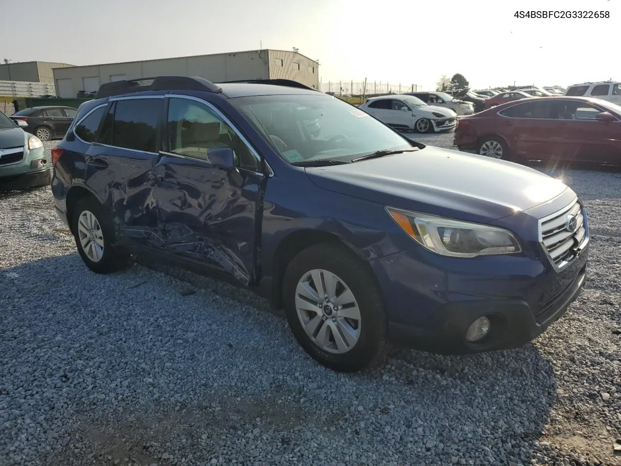 2016 Subaru Outback 2.5I Premium VIN: 4S4BSBFC2G3322658 Lot: 70626764