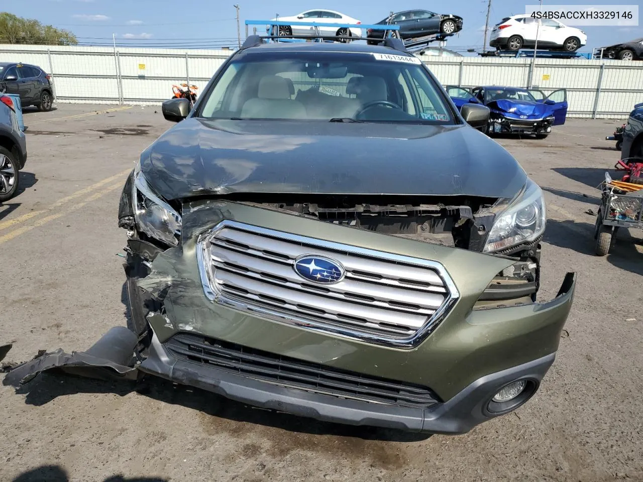 2017 Subaru Outback 2.5I Premium VIN: 4S4BSACCXH3329146 Lot: 71613444