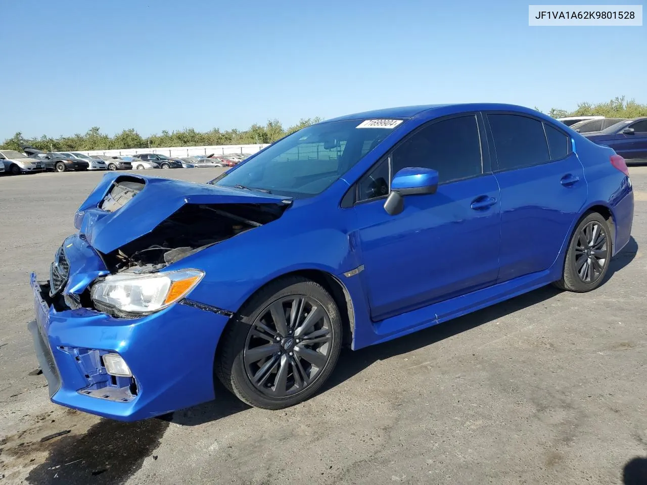 2019 Subaru Wrx VIN: JF1VA1A62K9801528 Lot: 71699904