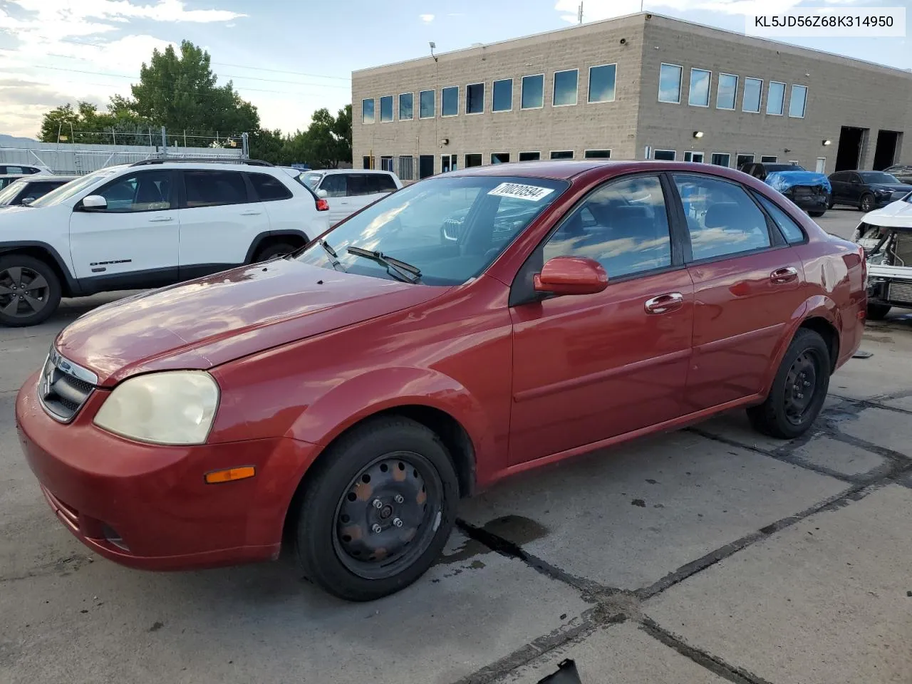 2008 Suzuki Forenza Base VIN: KL5JD56Z68K314950 Lot: 70020594