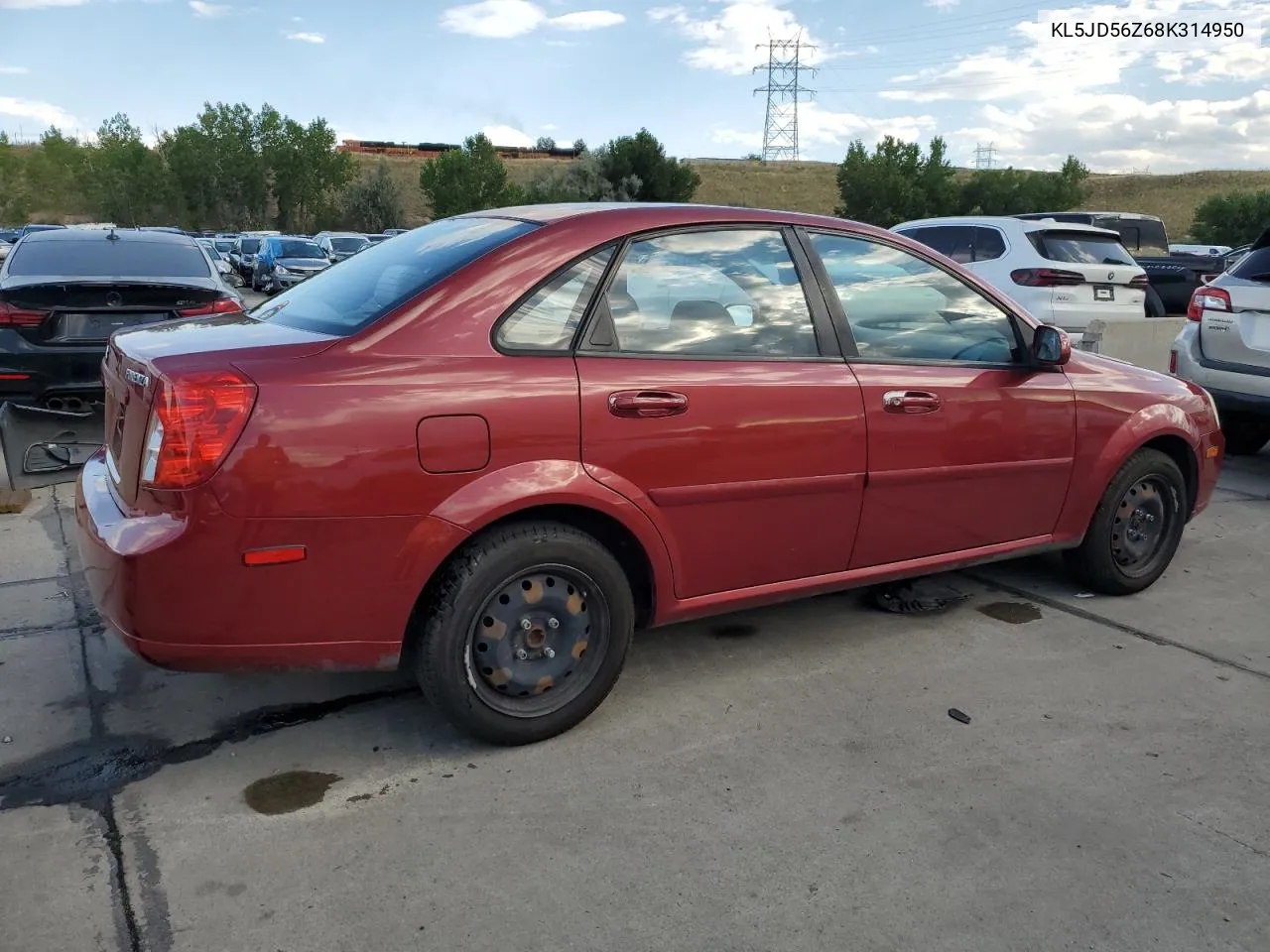 2008 Suzuki Forenza Base VIN: KL5JD56Z68K314950 Lot: 70020594