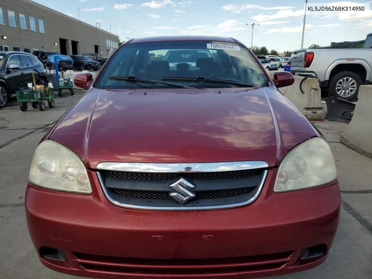 2008 Suzuki Forenza Base VIN: KL5JD56Z68K314950 Lot: 70020594