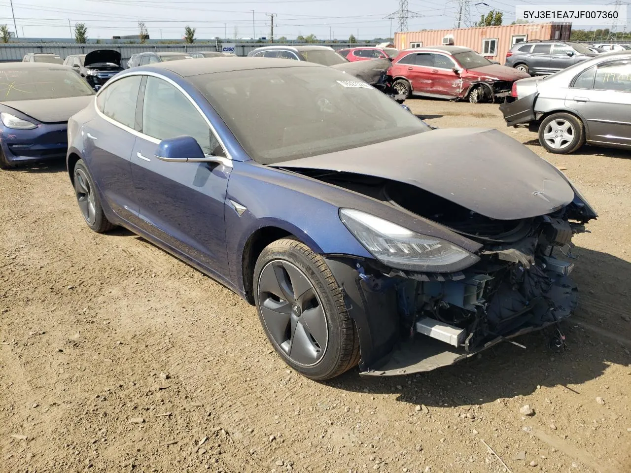 2018 Tesla Model 3 VIN: 5YJ3E1EA7JF007360 Lot: 69321374