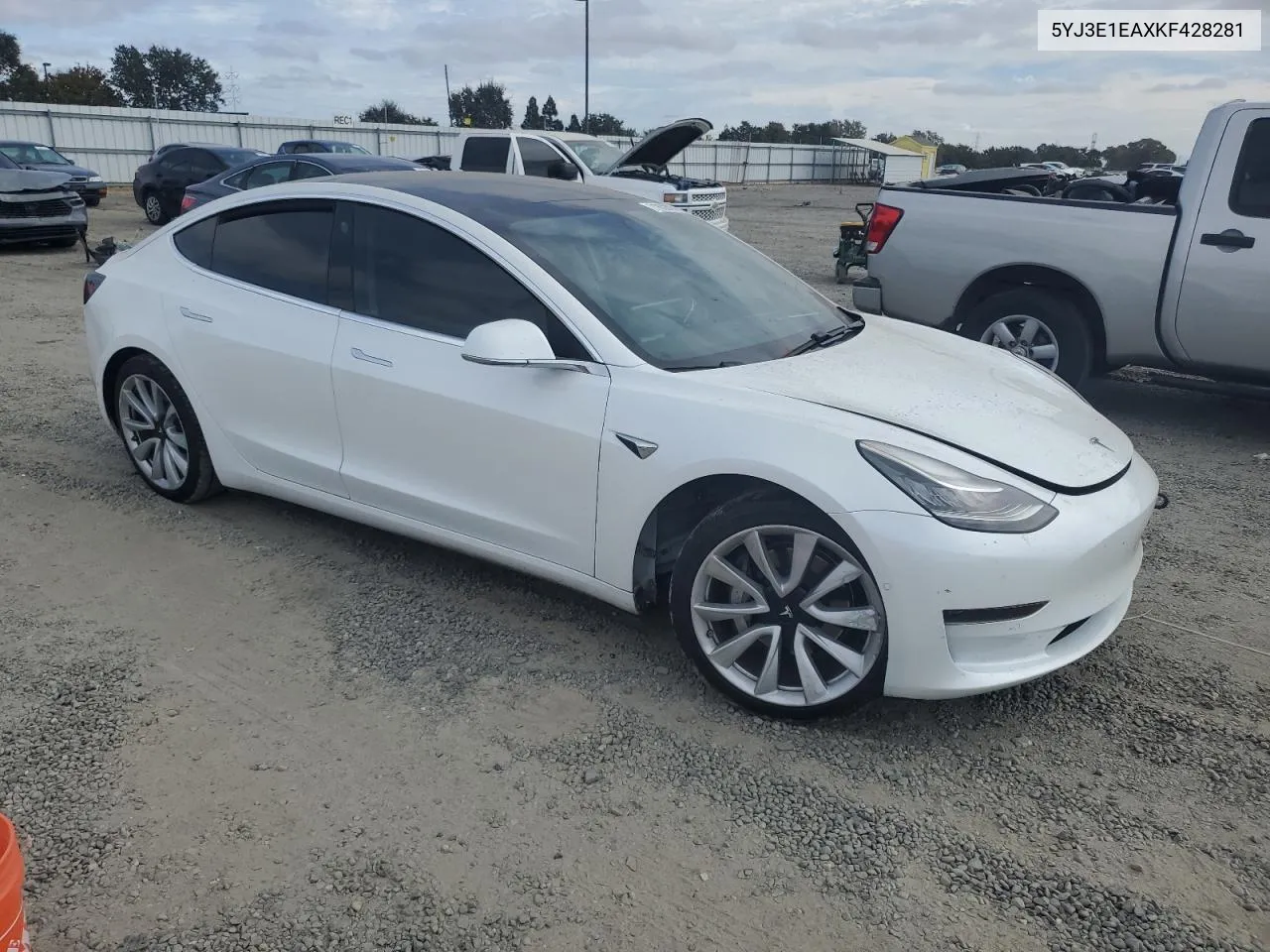 2019 Tesla Model 3 VIN: 5YJ3E1EAXKF428281 Lot: 71832914