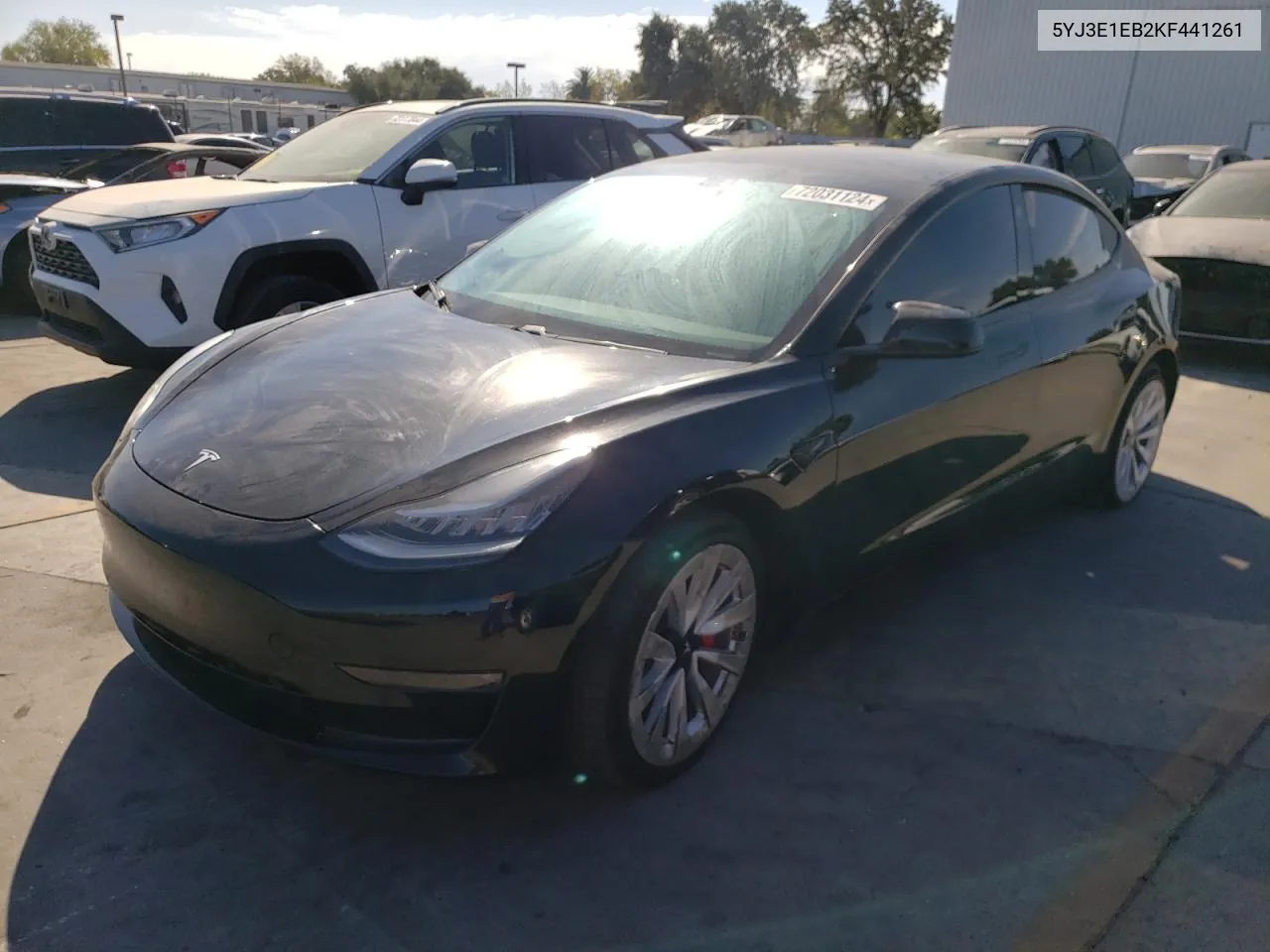 2019 Tesla Model 3 VIN: 5YJ3E1EB2KF441261 Lot: 72031124