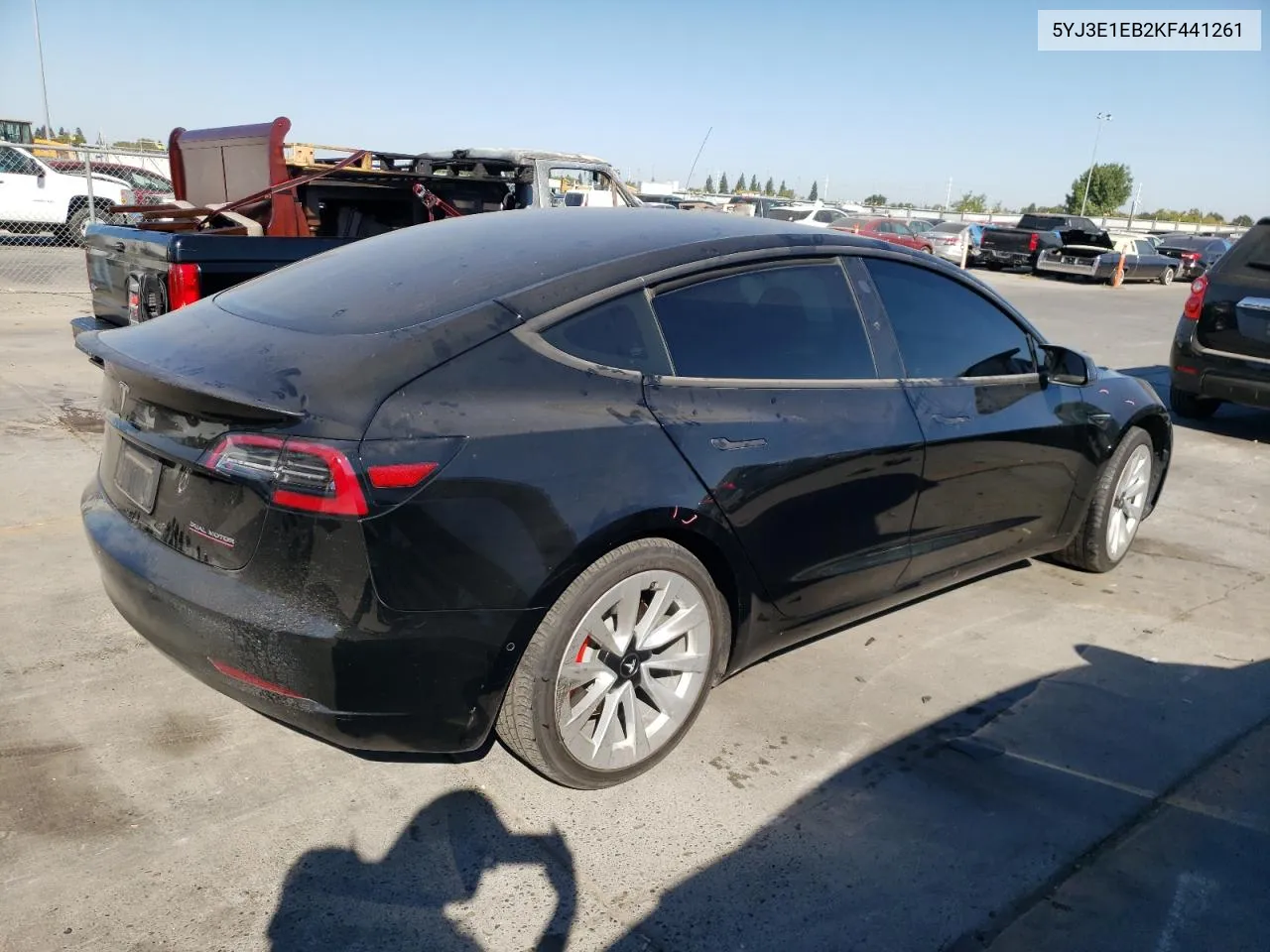 2019 Tesla Model 3 VIN: 5YJ3E1EB2KF441261 Lot: 72031124