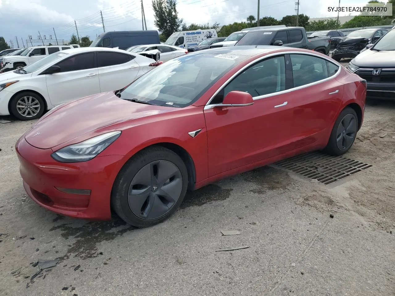 2020 Tesla Model 3 VIN: 5YJ3E1EA2LF784970 Lot: 72203184