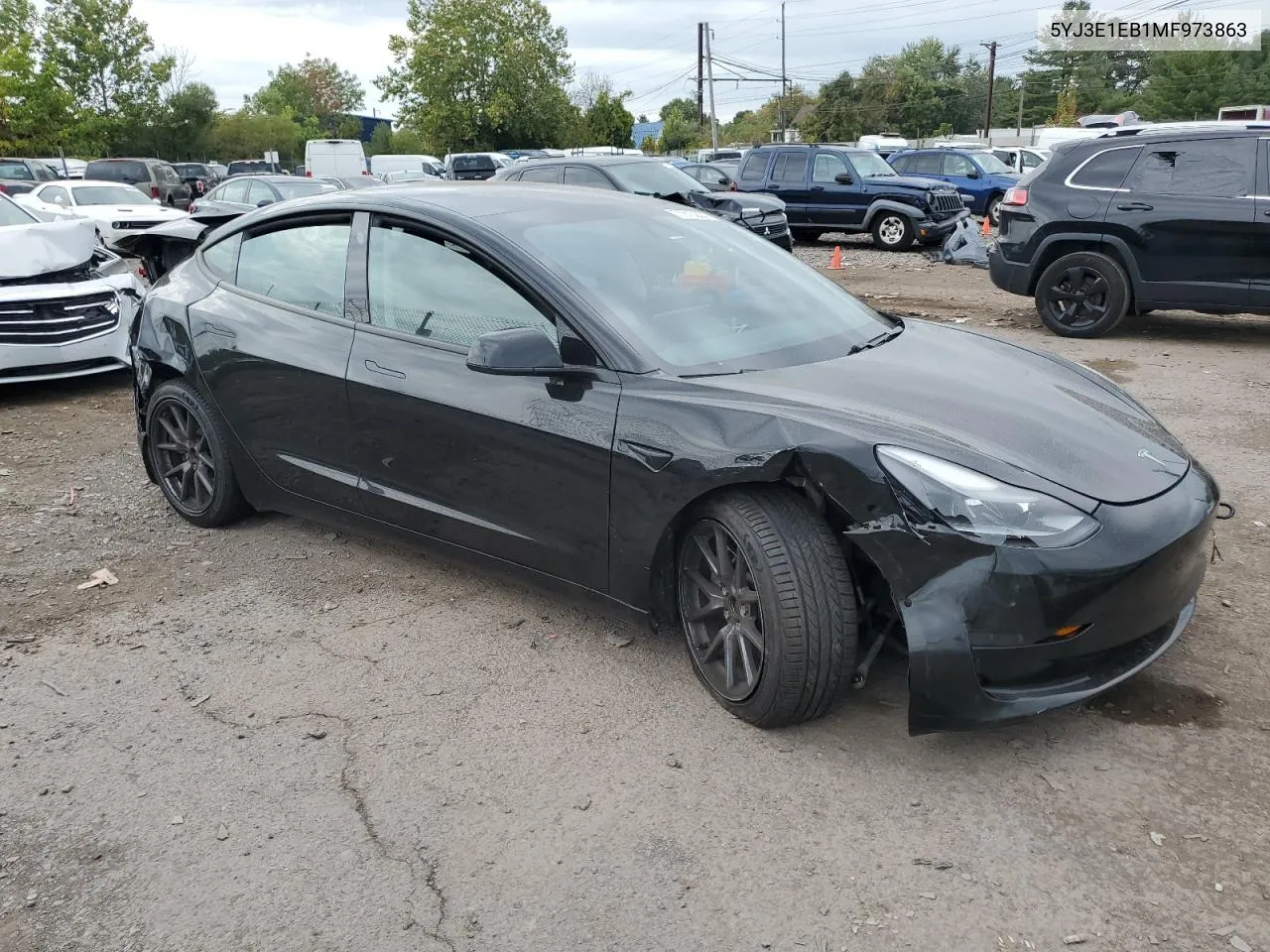 5YJ3E1EB1MF973863 2021 Tesla Model 3