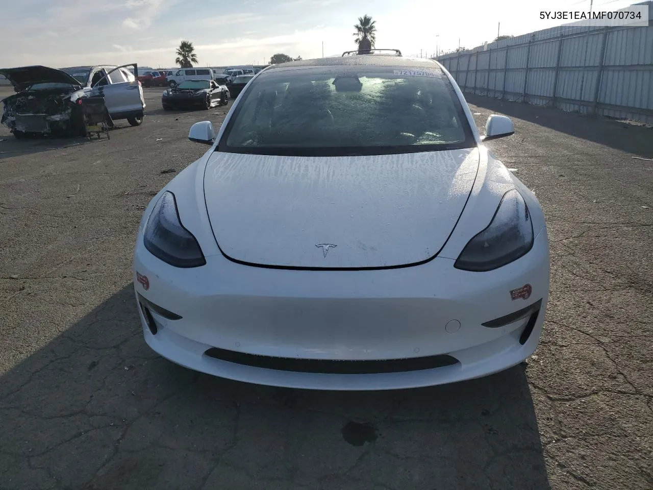 5YJ3E1EA1MF070734 2021 Tesla Model 3