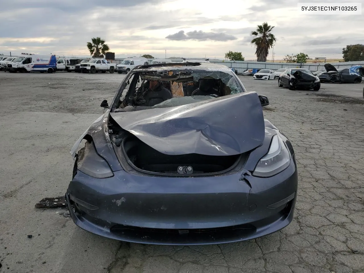 5YJ3E1EC1NF103265 2022 Tesla Model 3