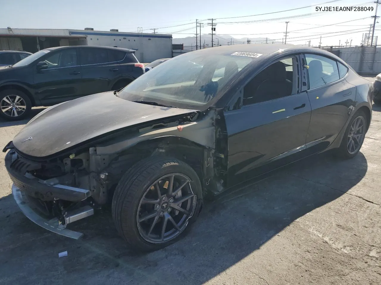 5YJ3E1EA0NF288049 2022 Tesla Model 3