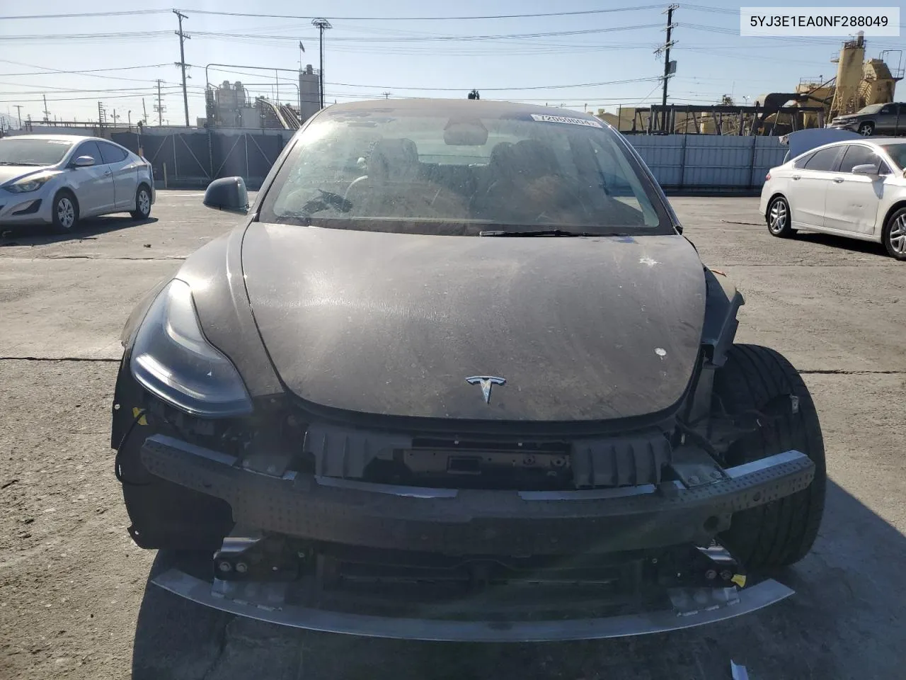 2022 Tesla Model 3 VIN: 5YJ3E1EA0NF288049 Lot: 72069604