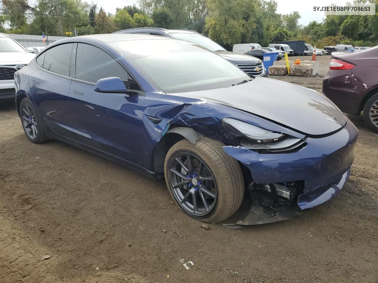 2023 Tesla Model 3 VIN: 5YJ3E1EB8PF708653 Lot: 71810374