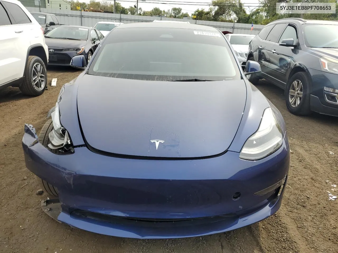 2023 Tesla Model 3 VIN: 5YJ3E1EB8PF708653 Lot: 71810374