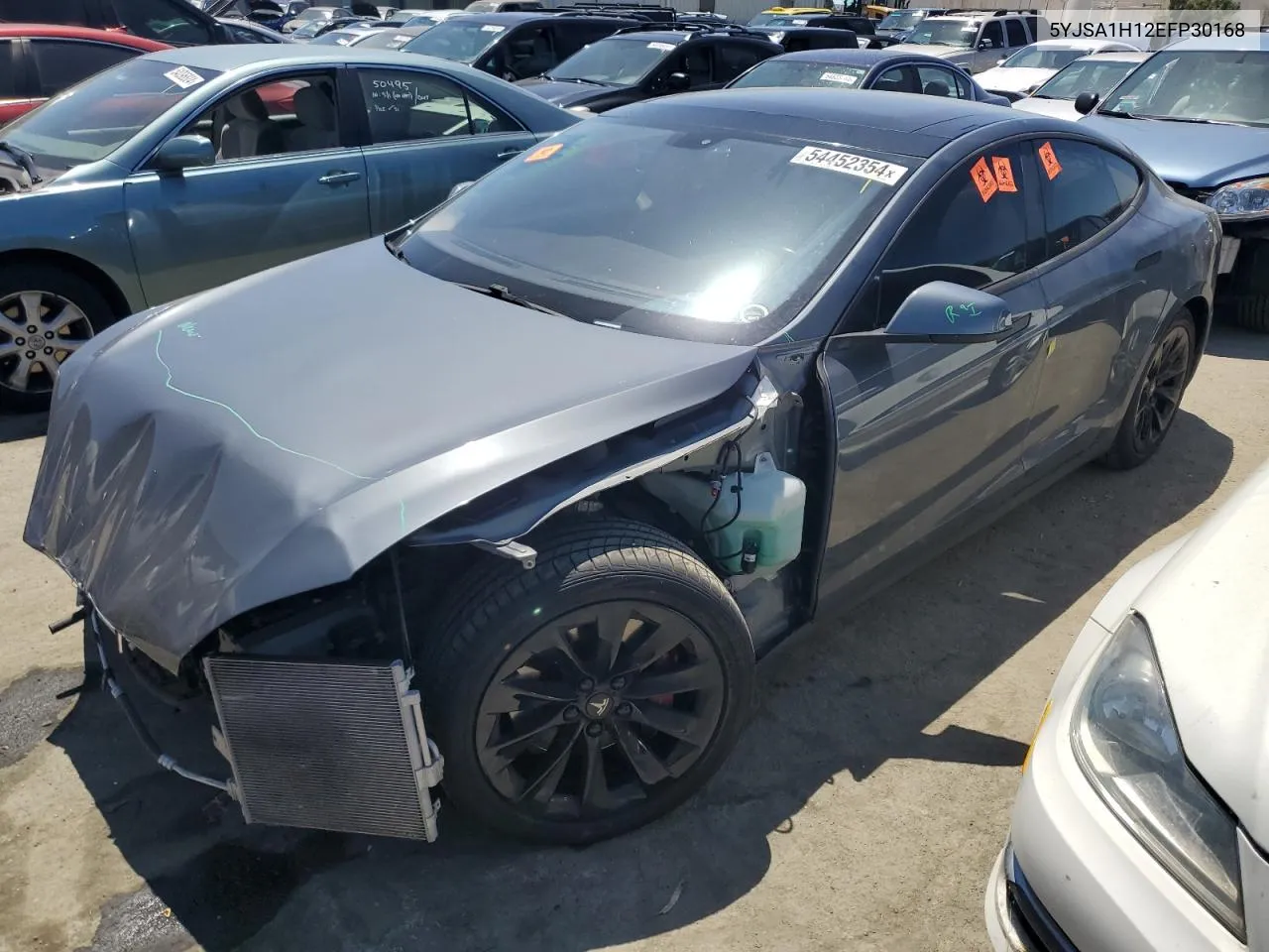 2014 Tesla Model S VIN: 5YJSA1H12EFP30168 Lot: 54452354