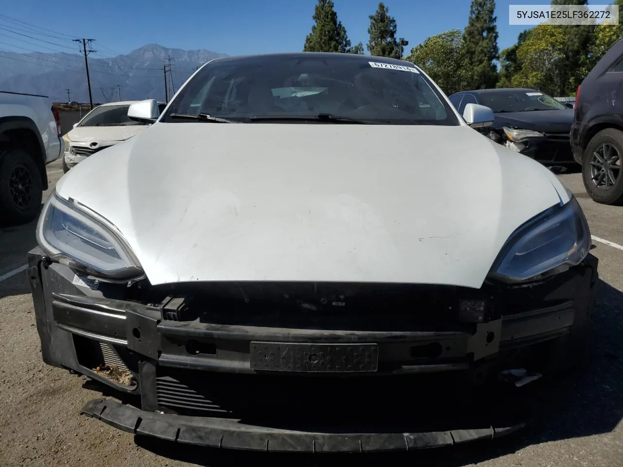 2020 Tesla Model S VIN: 5YJSA1E25LF362272 Lot: 67278914