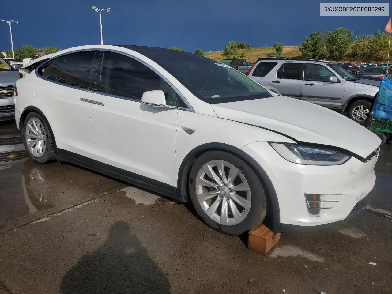 2016 Tesla Model X VIN: 5YJXCBE20GF005299 Lot: 69894204