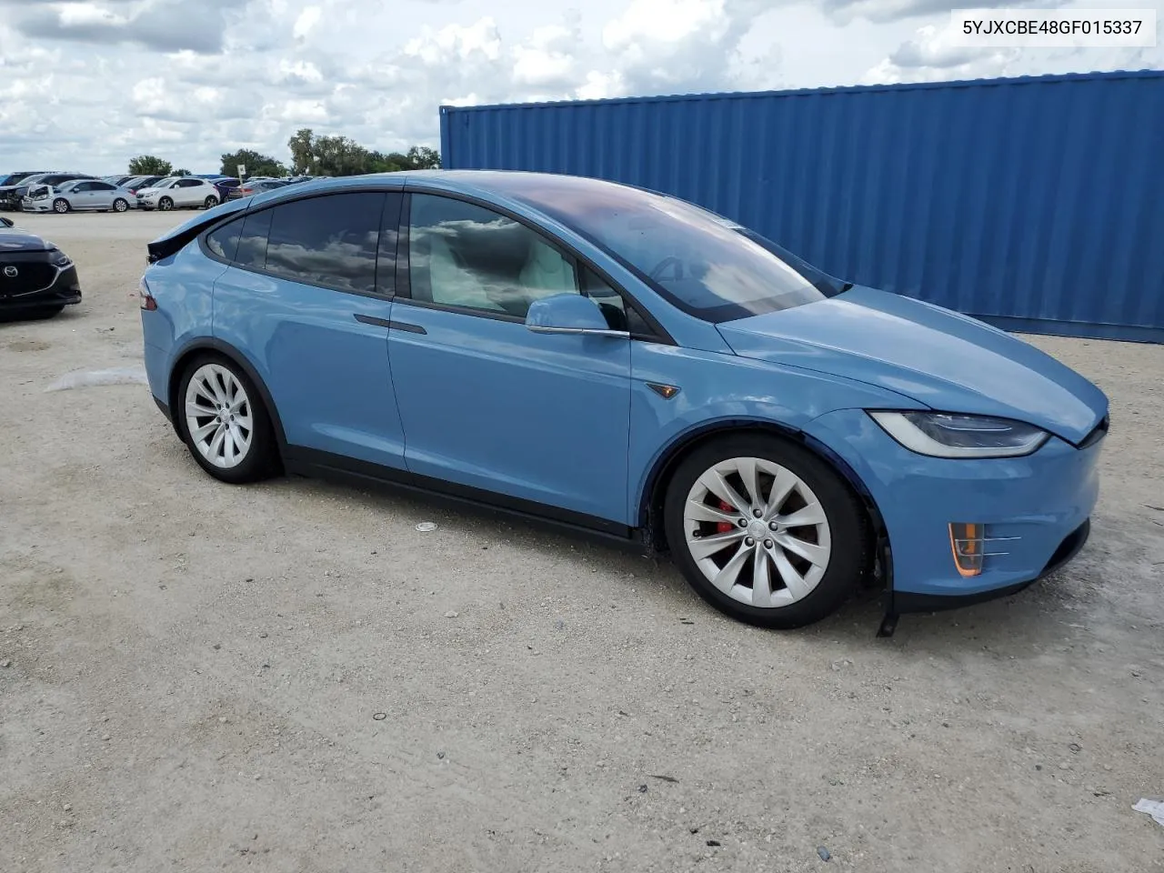 2016 Tesla Model X VIN: 5YJXCBE48GF015337 Lot: 71236884