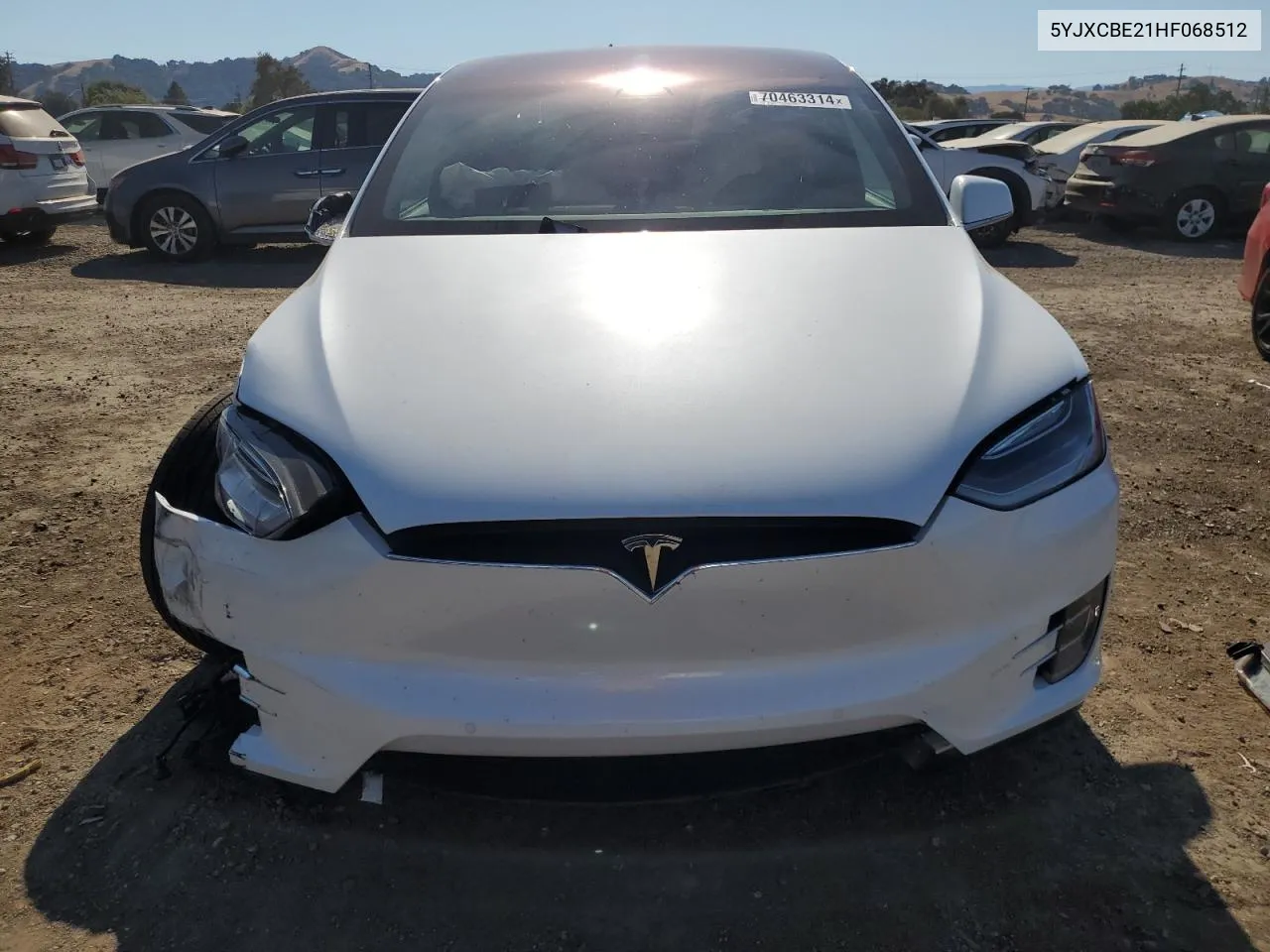 2017 Tesla Model X VIN: 5YJXCBE21HF068512 Lot: 70463314