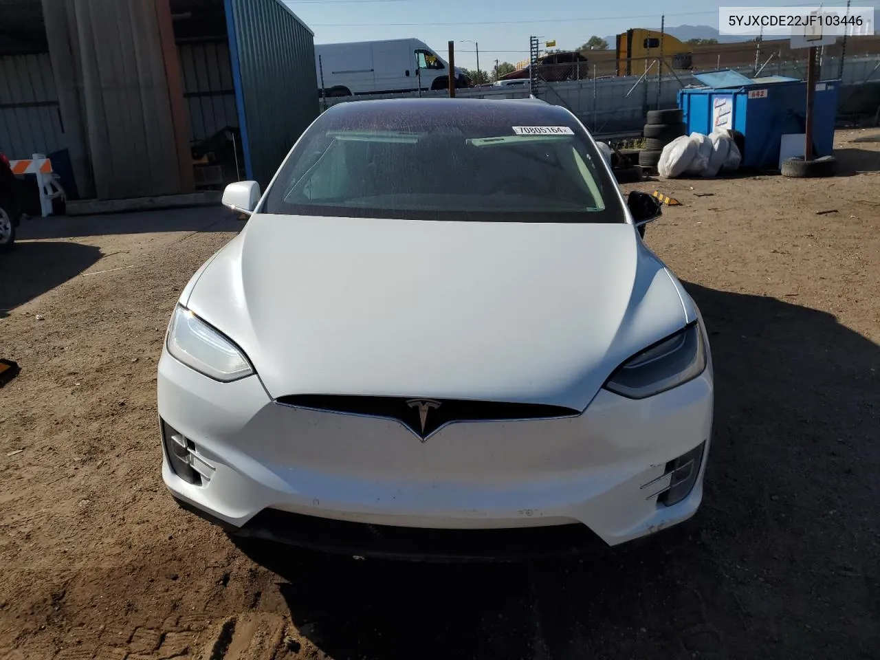 2018 Tesla Model X VIN: 5YJXCDE22JF103446 Lot: 70805164