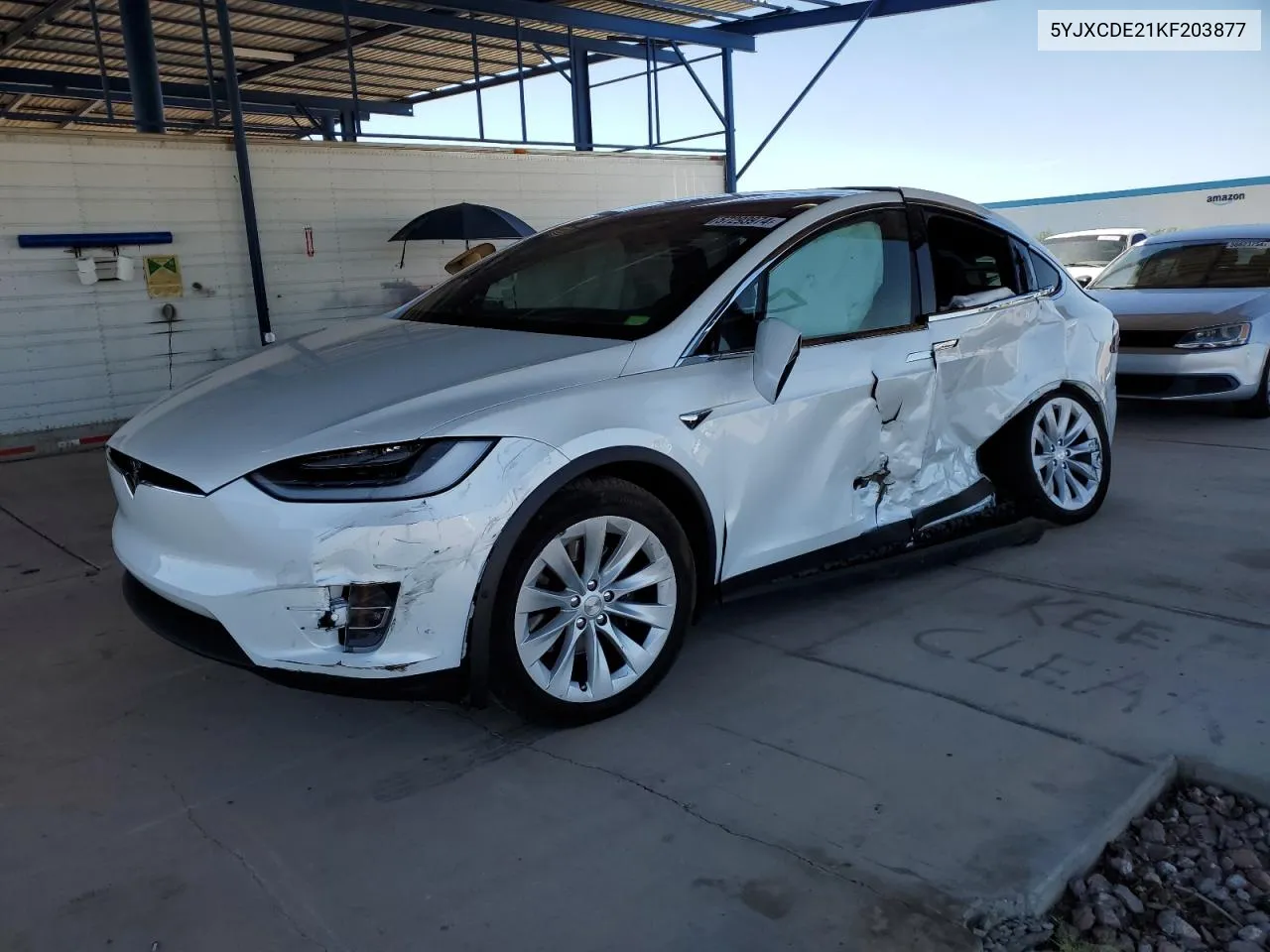 2019 Tesla Model X VIN: 5YJXCDE21KF203877 Lot: 57293974