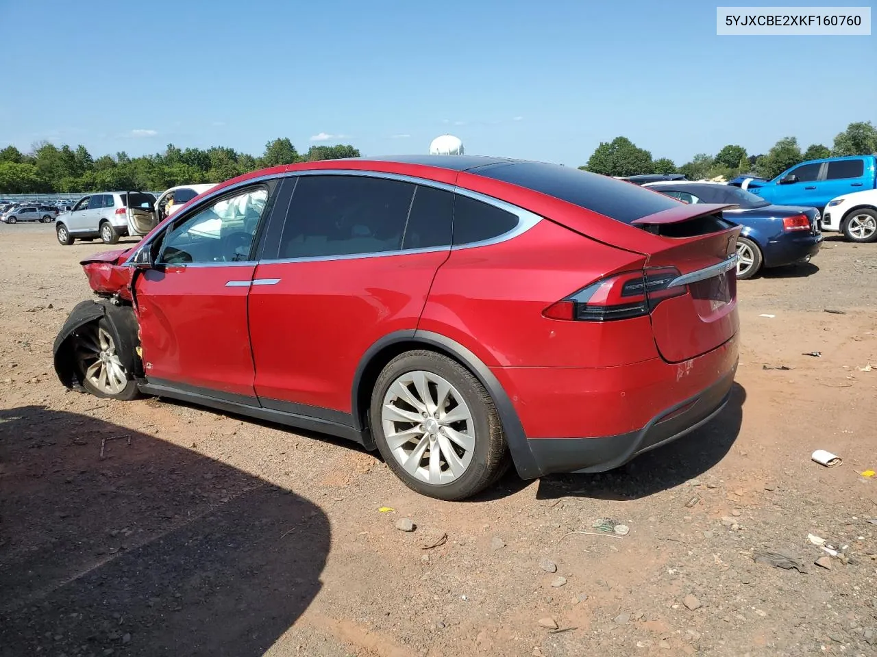 2019 Tesla Model X VIN: 5YJXCBE2XKF160760 Lot: 68527384