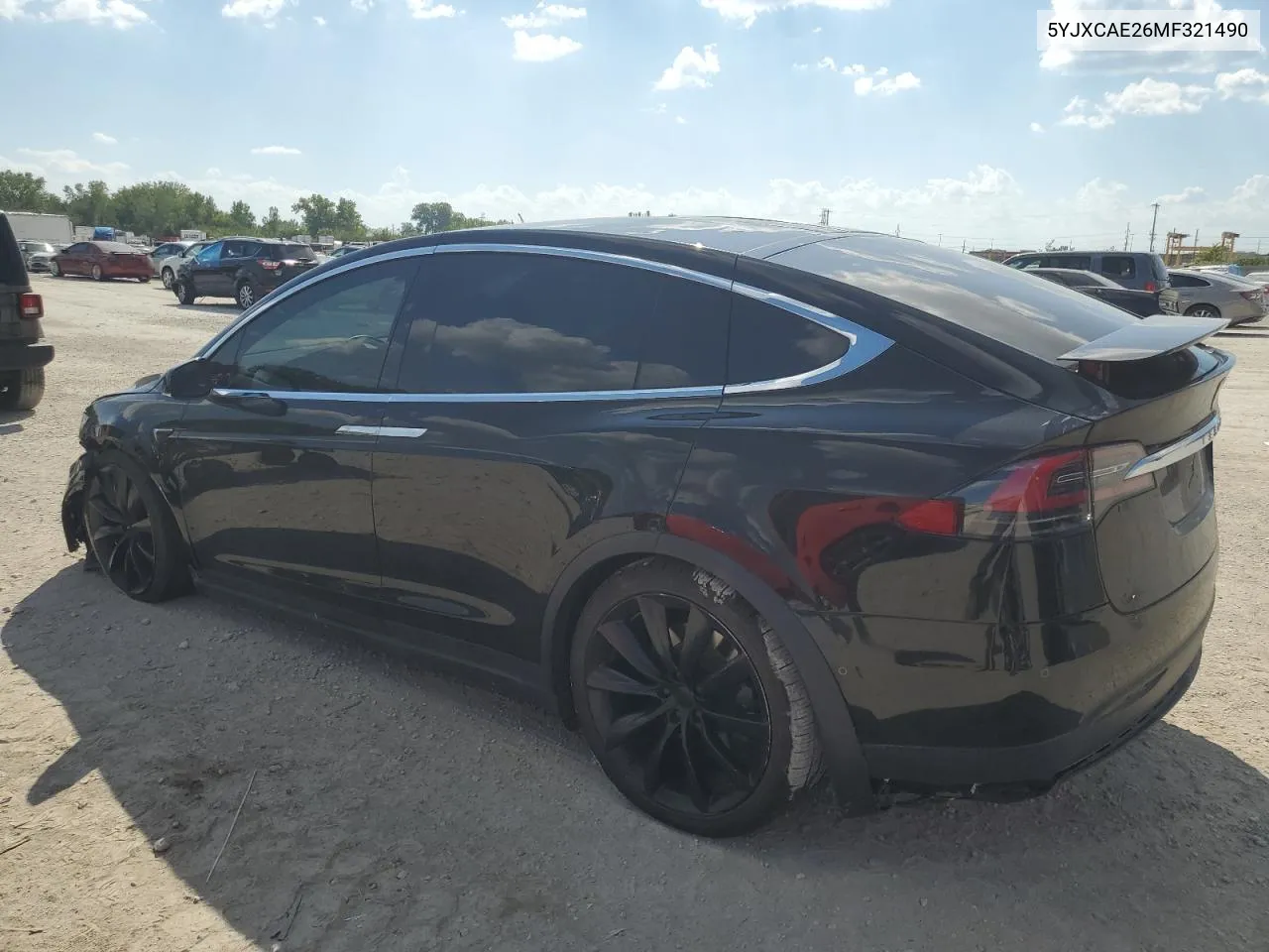 2021 Tesla Model X VIN: 5YJXCAE26MF321490 Lot: 70501044