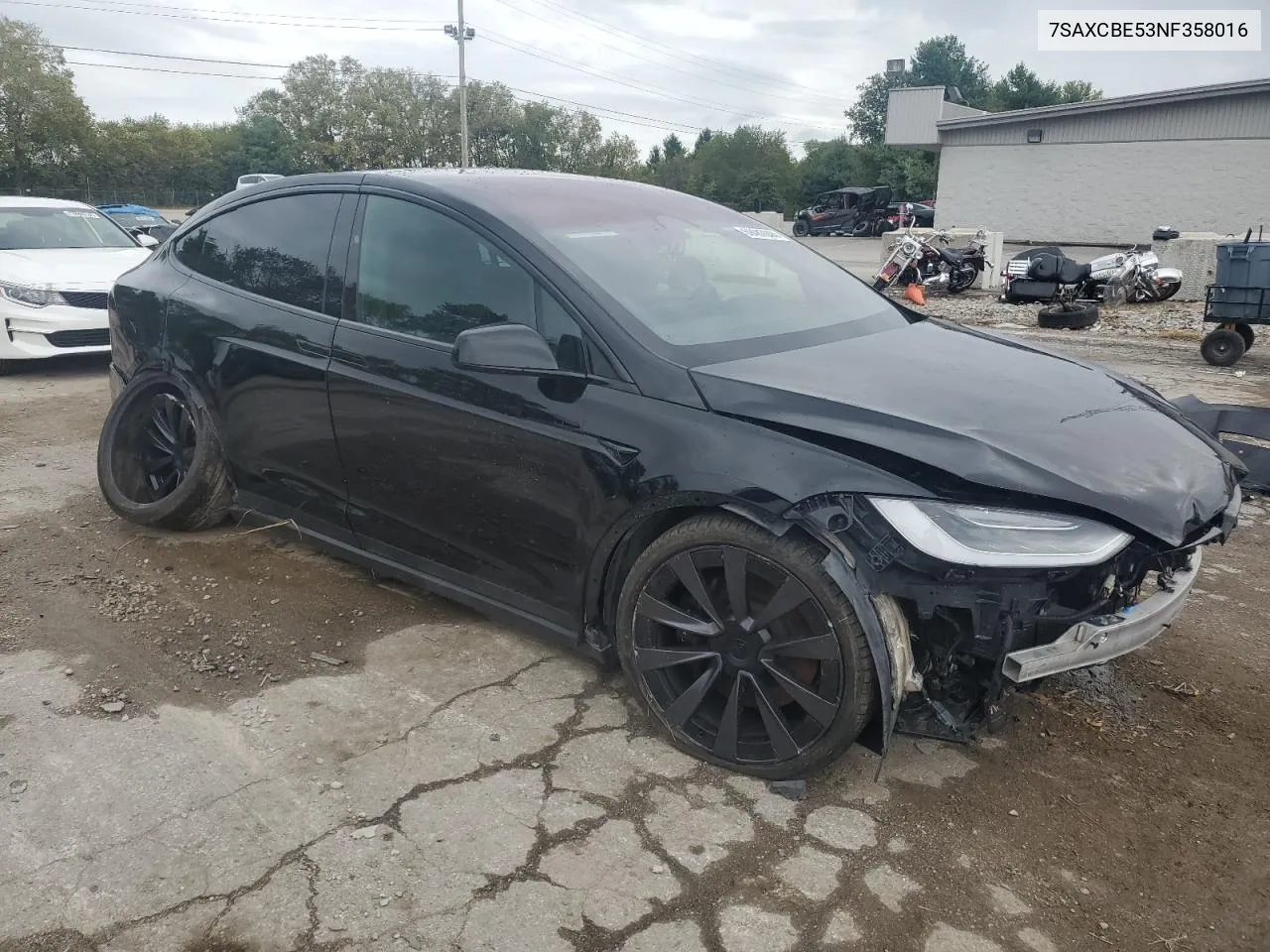 2022 Tesla Model X VIN: 7SAXCBE53NF358016 Lot: 69487044