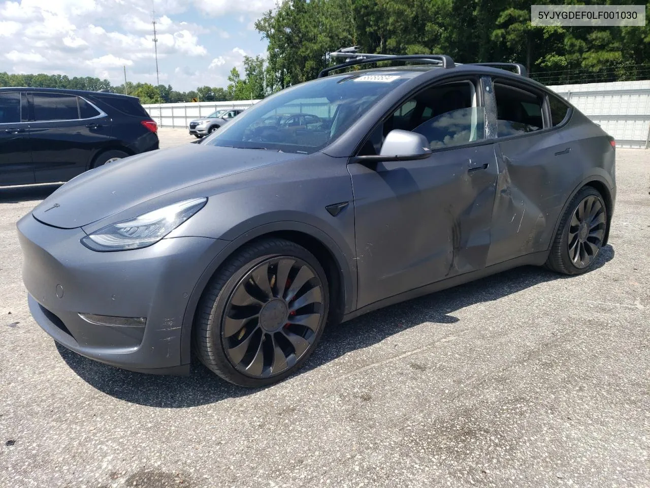 2020 Tesla Model Y VIN: 5YJYGDEF0LF001030 Lot: 68080834