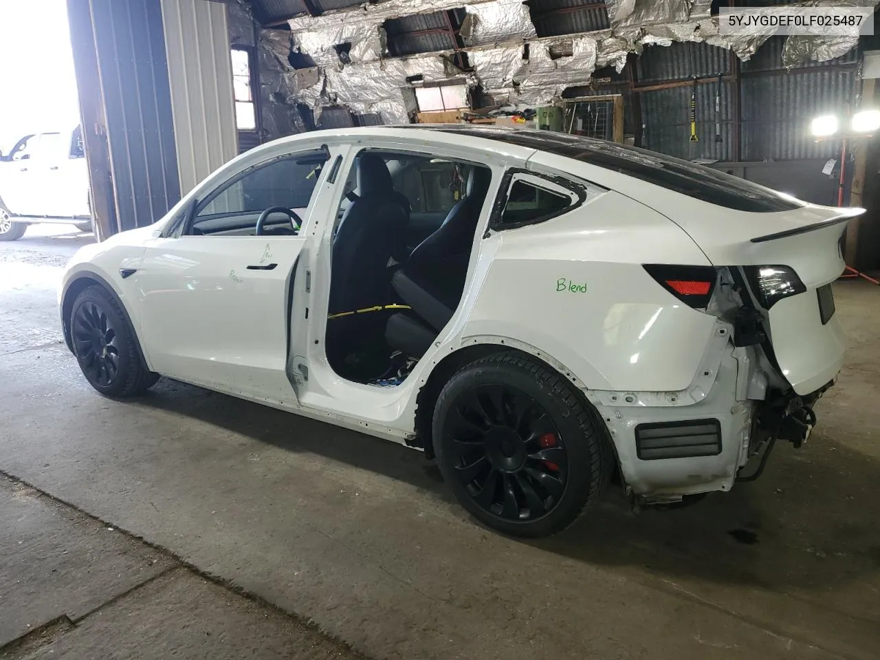 2020 Tesla Model Y VIN: 5YJYGDEF0LF025487 Lot: 72114624