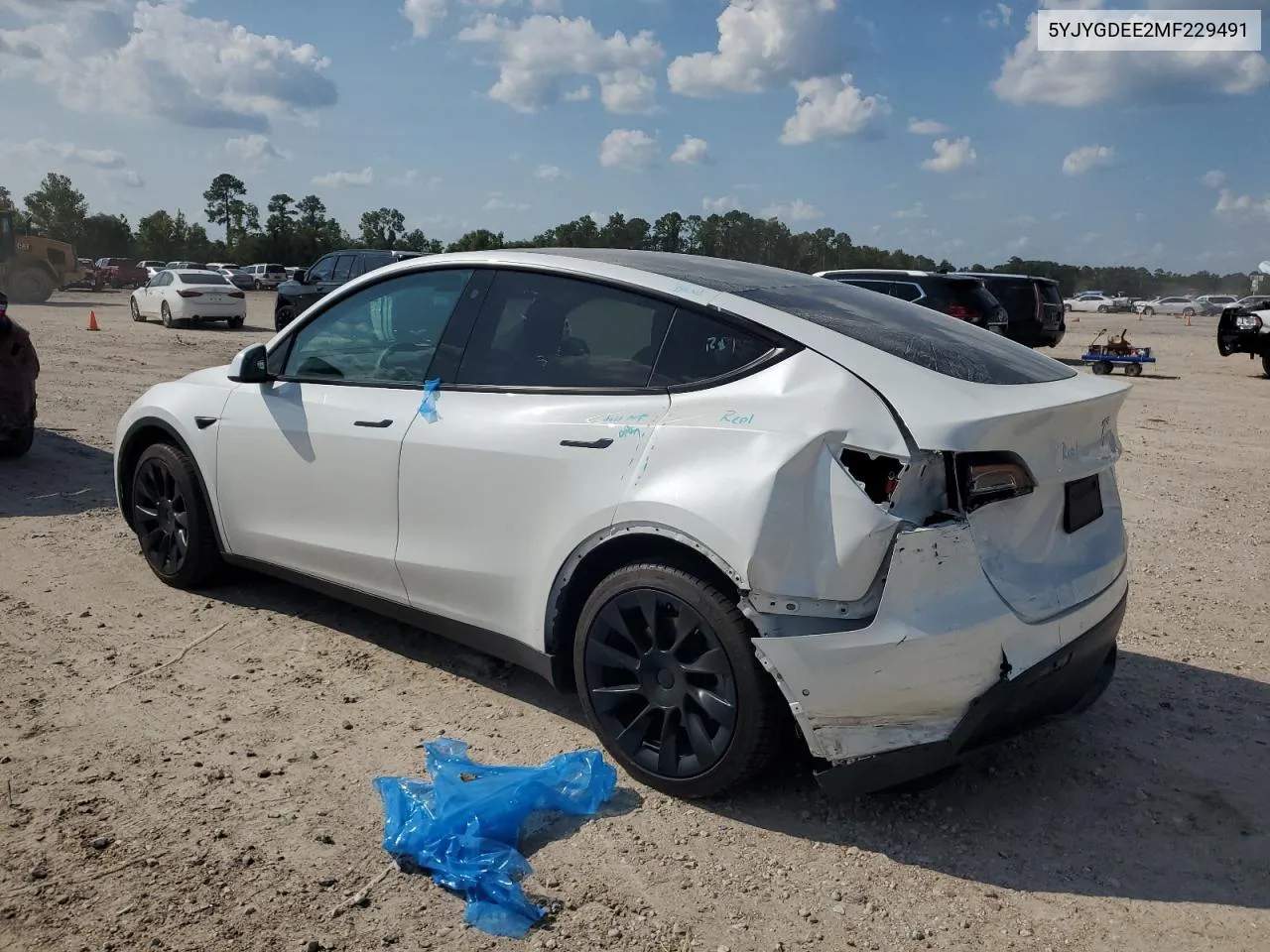 2021 Tesla Model Y VIN: 5YJYGDEE2MF229491 Lot: 71192784