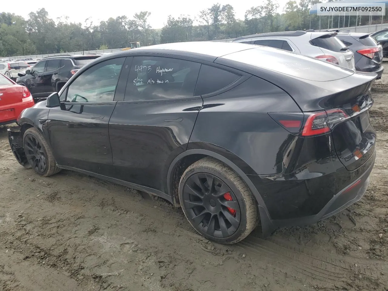 2021 Tesla Model Y VIN: 5YJYGDEE7MF092550 Lot: 71818504