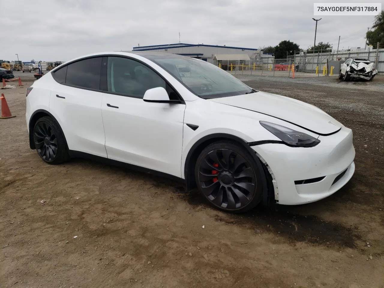 2022 Tesla Model Y VIN: 7SAYGDEF5NF317884 Lot: 71314644