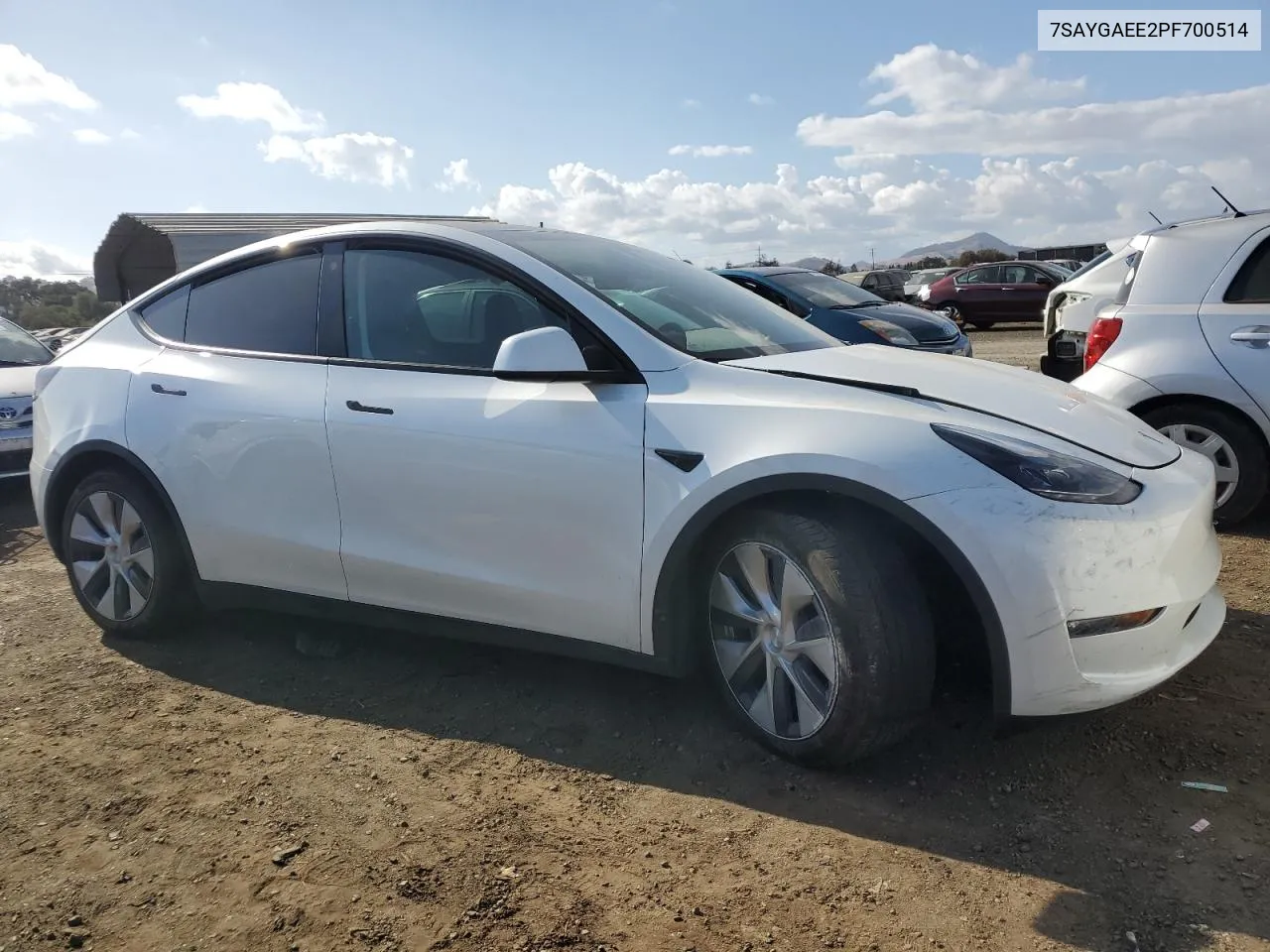 2023 Tesla Model Y VIN: 7SAYGAEE2PF700514 Lot: 71687964